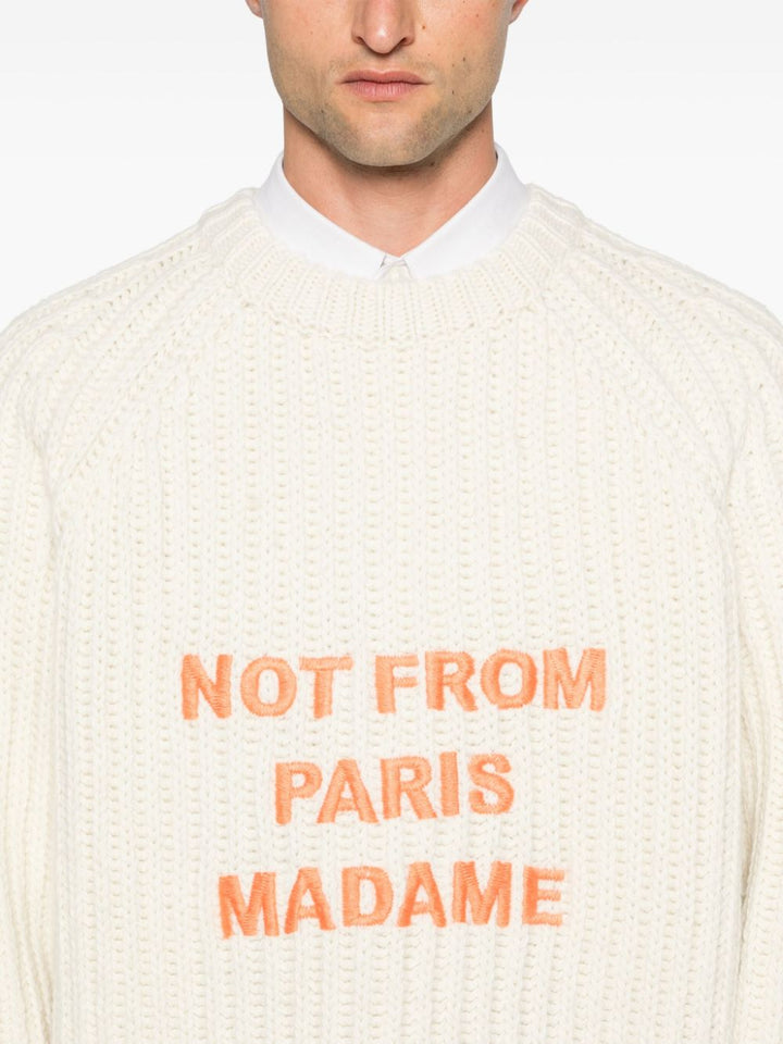 Maglione Le Maille Tressée Slogan