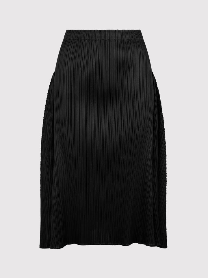 Plisse` midi skirt