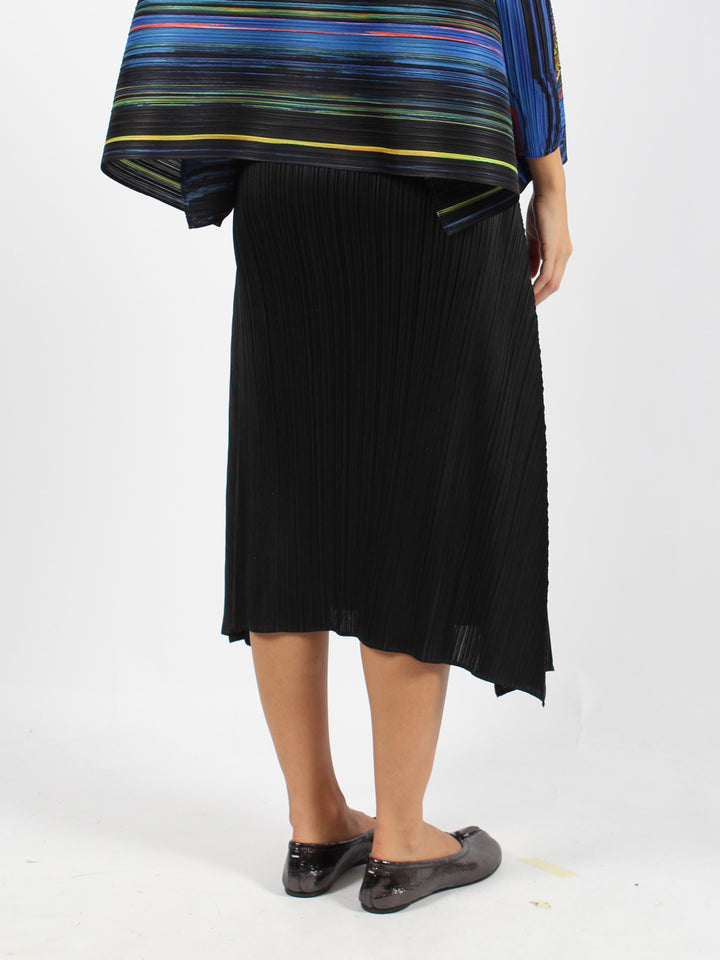 Plisse` midi skirt