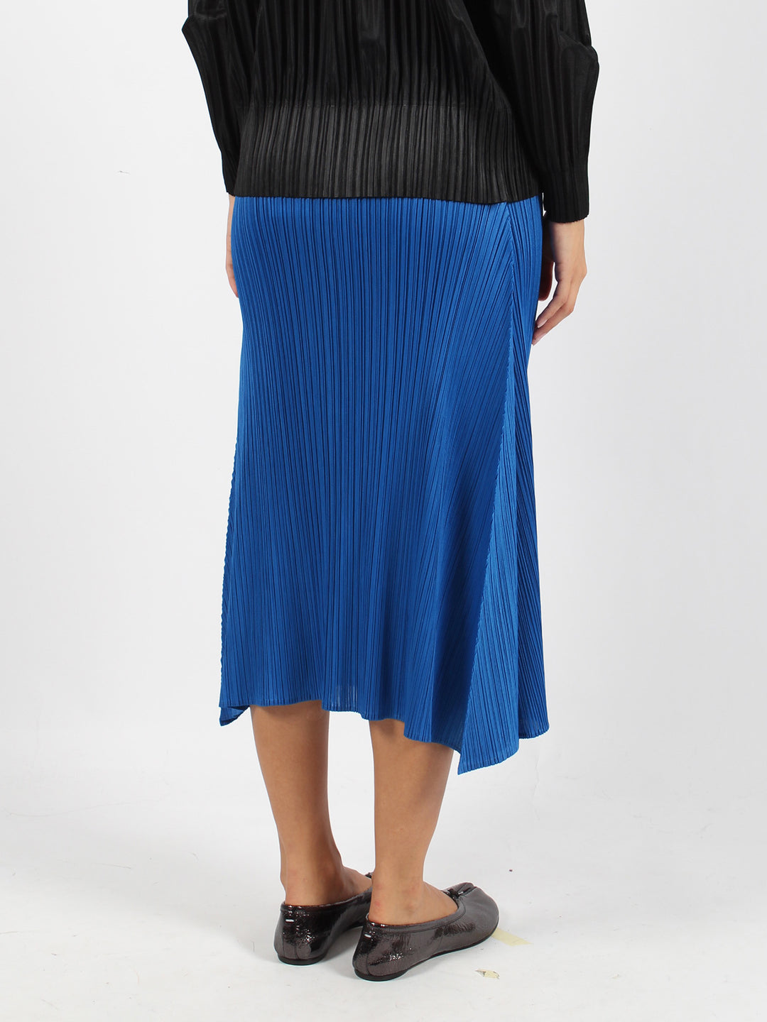 Plisse` midi skirt