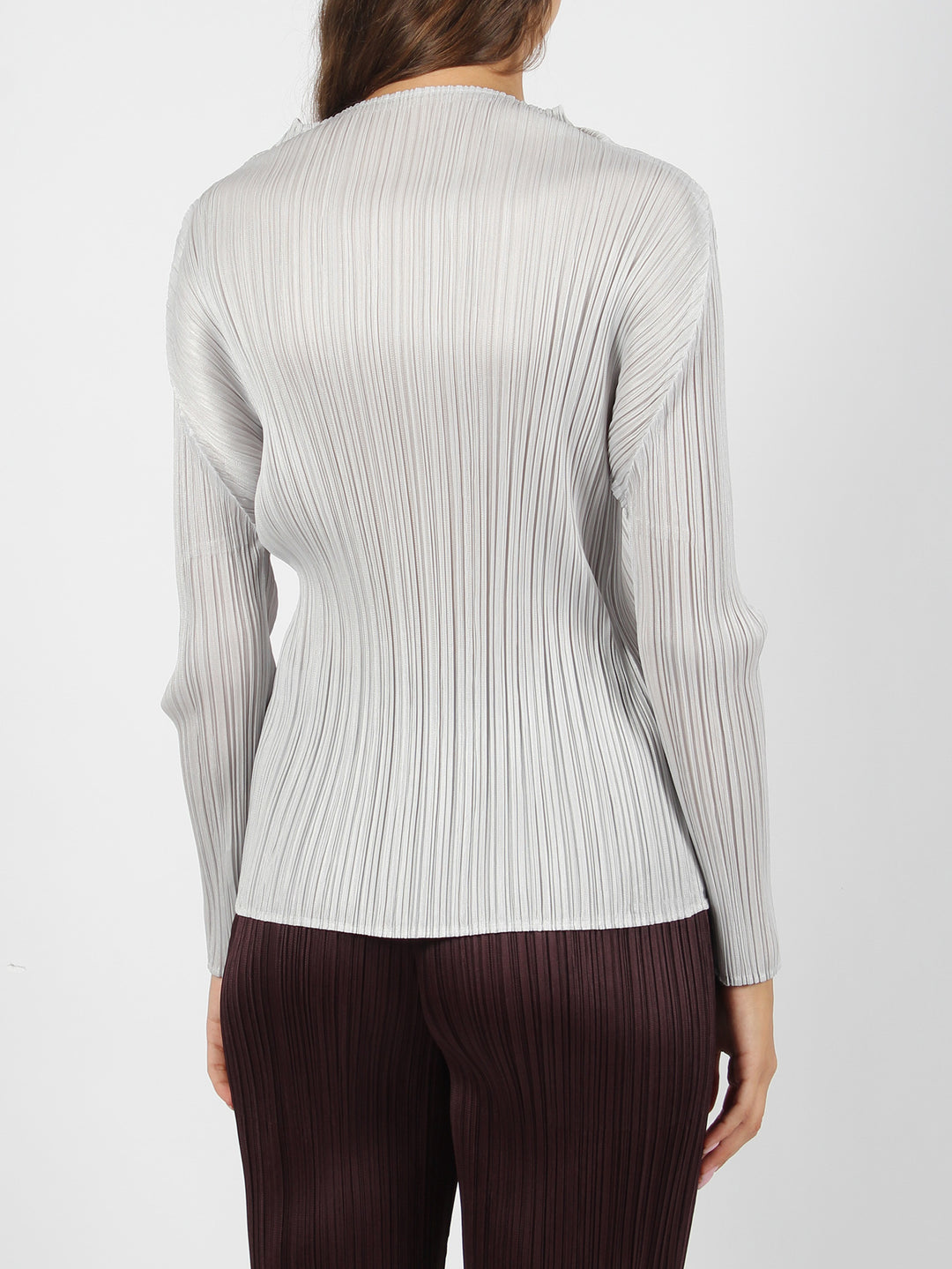 Pleated long sleeves top