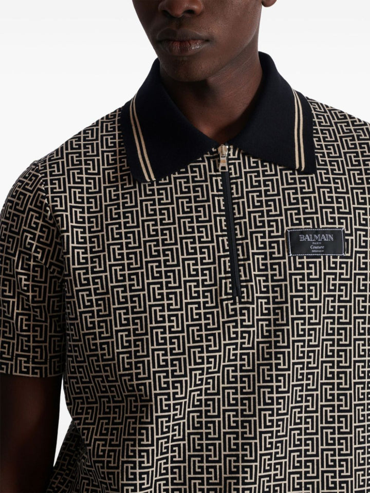 Polo Labyrinth con effetto jacquard