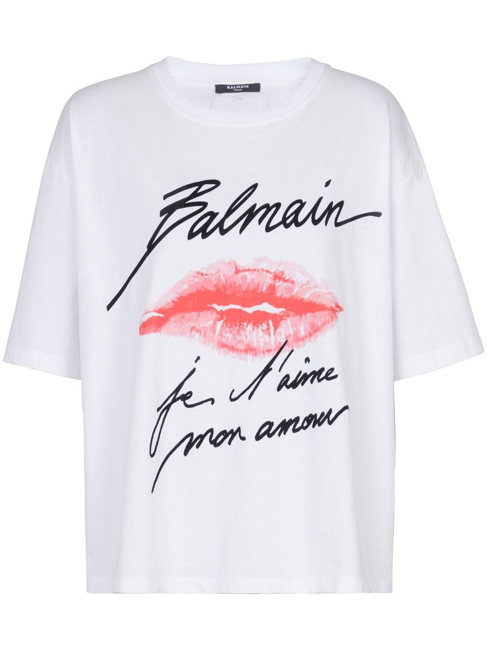 Ss balmain kiss print t-shirt