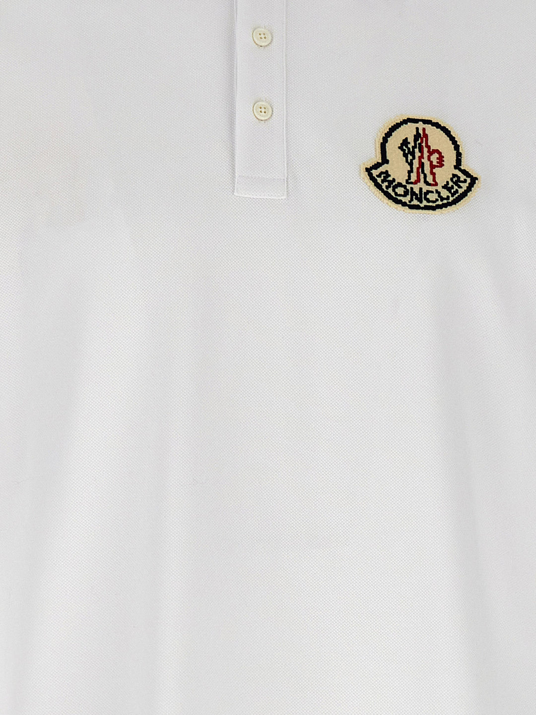 Logo Patch  Shirt Polo Bianco