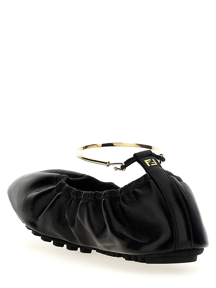 Fendi Filo Flat Shoes Nero