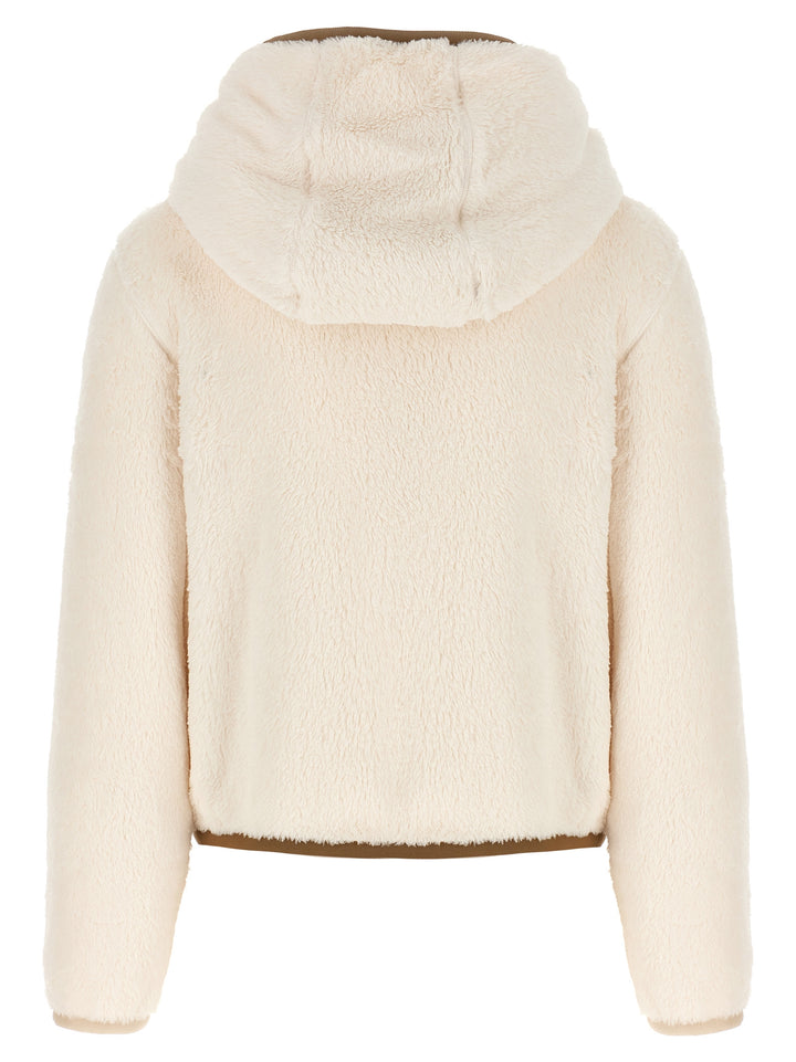 Logo Hooded Cardigan Maglioni Bianco