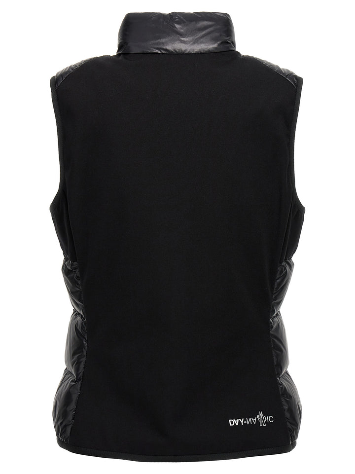 Two-Material Vest Gilet Nero