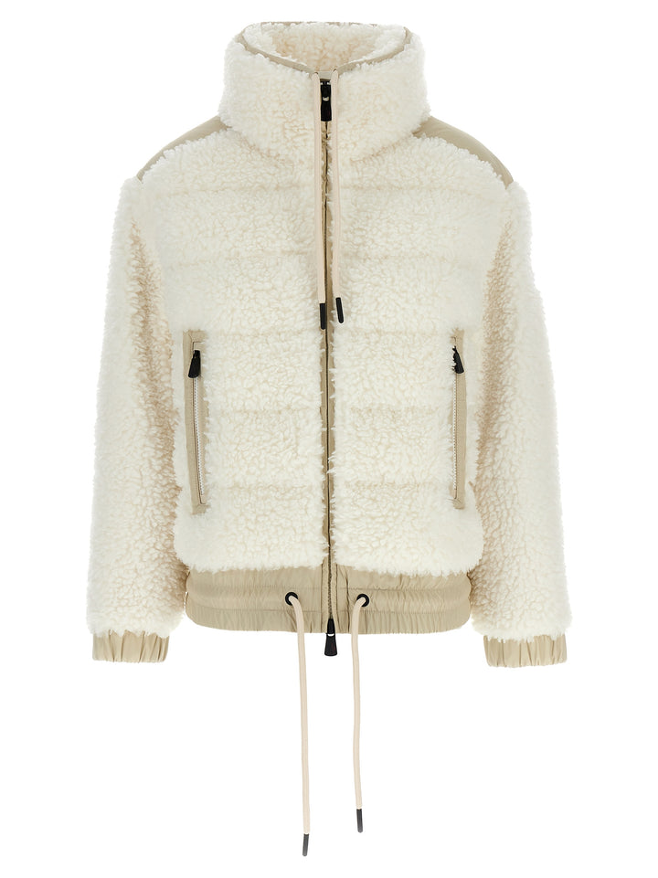 Fur-Effect Down Jacket Giacche Bianco