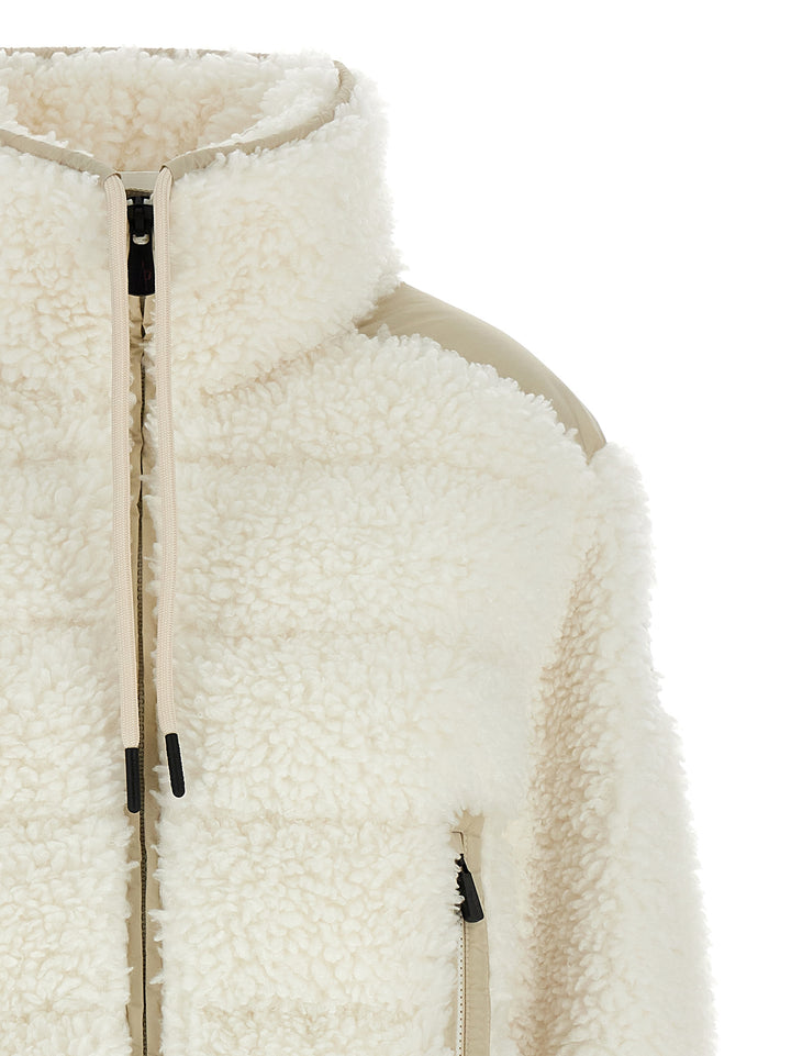 Fur-Effect Down Jacket Giacche Bianco