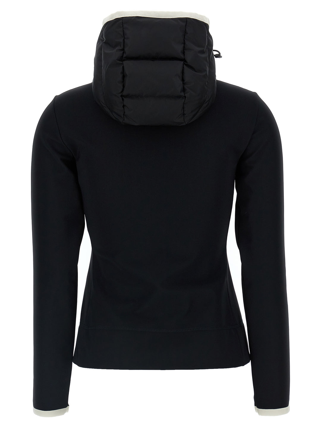 Two-Material Hooded Jacket Giacche Nero