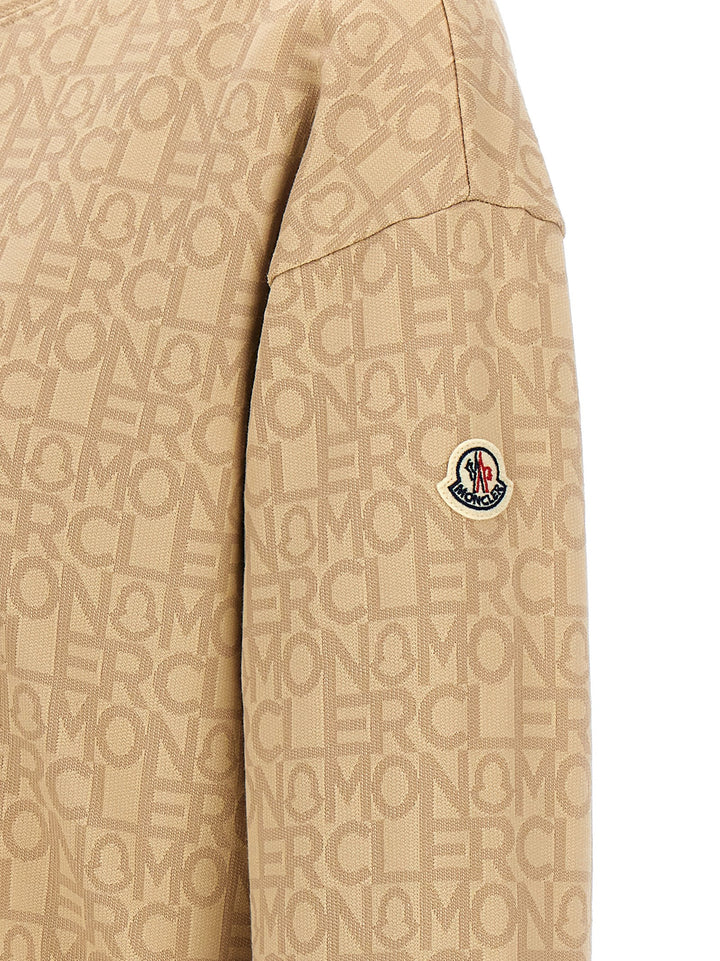 Jacquard Logo Felpe Beige