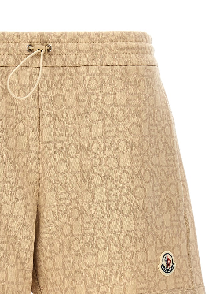 All Over Logo Bermuda Shorts Bermuda, Short Beige