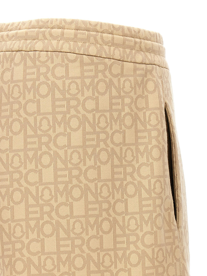 All Over Logo Bermuda Shorts Bermuda, Short Beige