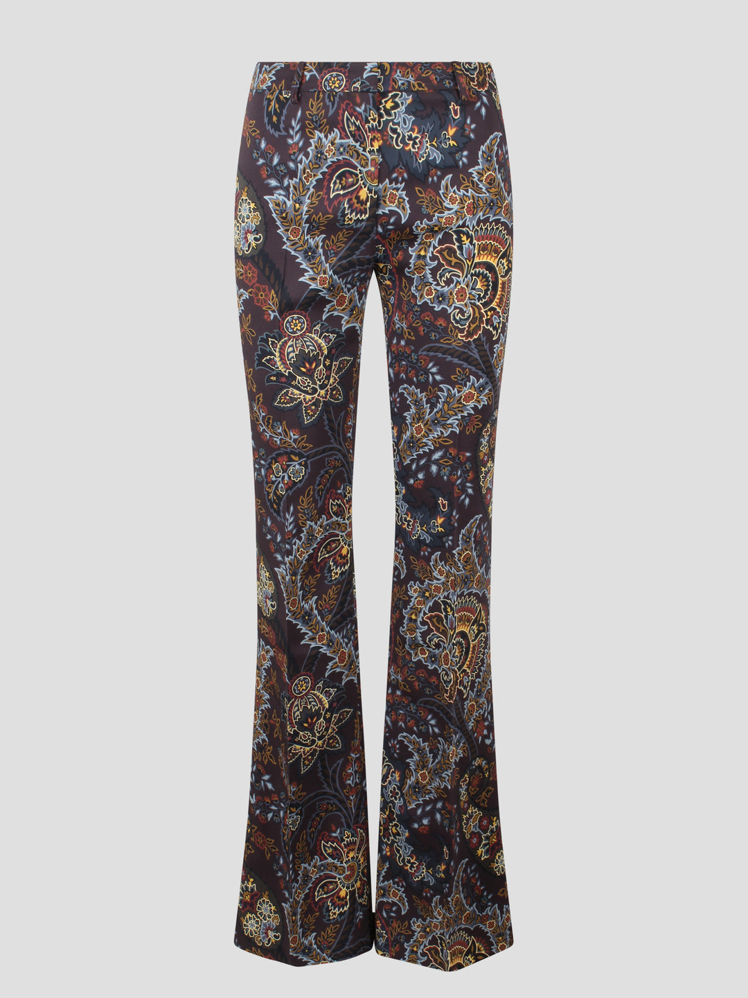 Floreal paisley flared trousers