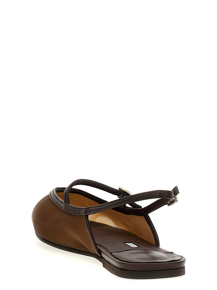 Morgana Flat Shoes Marrone