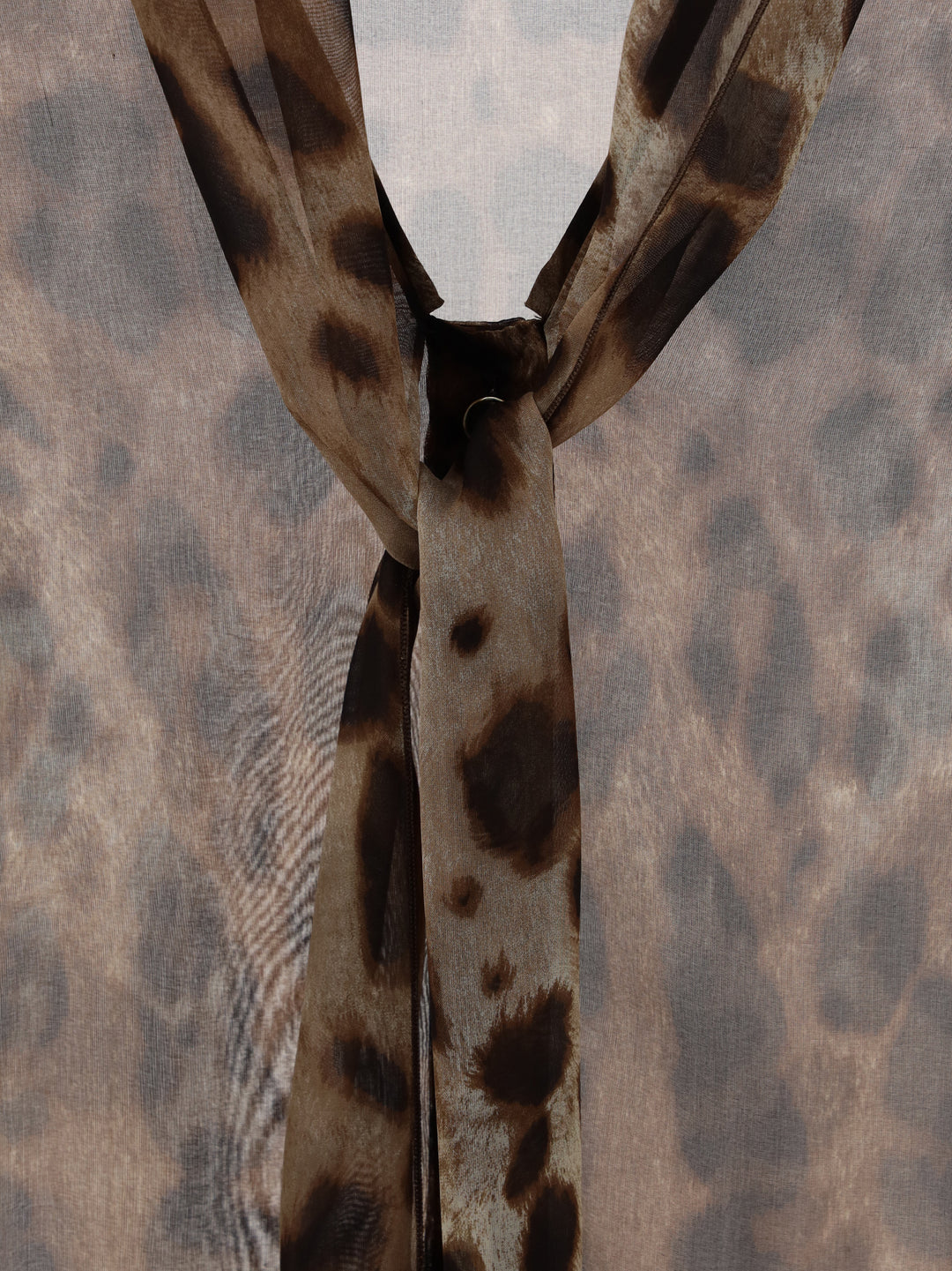 Camicia in seta con stampa animalier