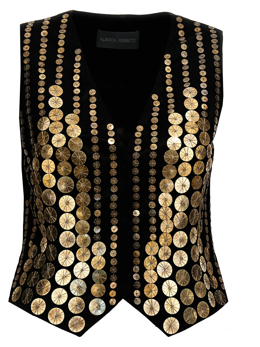 Sequin Vest Gilet Nero