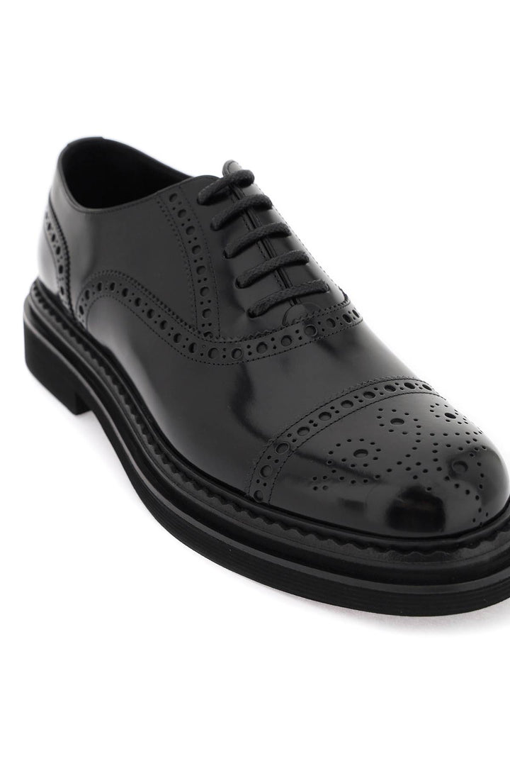 Stringate Oxford In Pelle Spazzolata