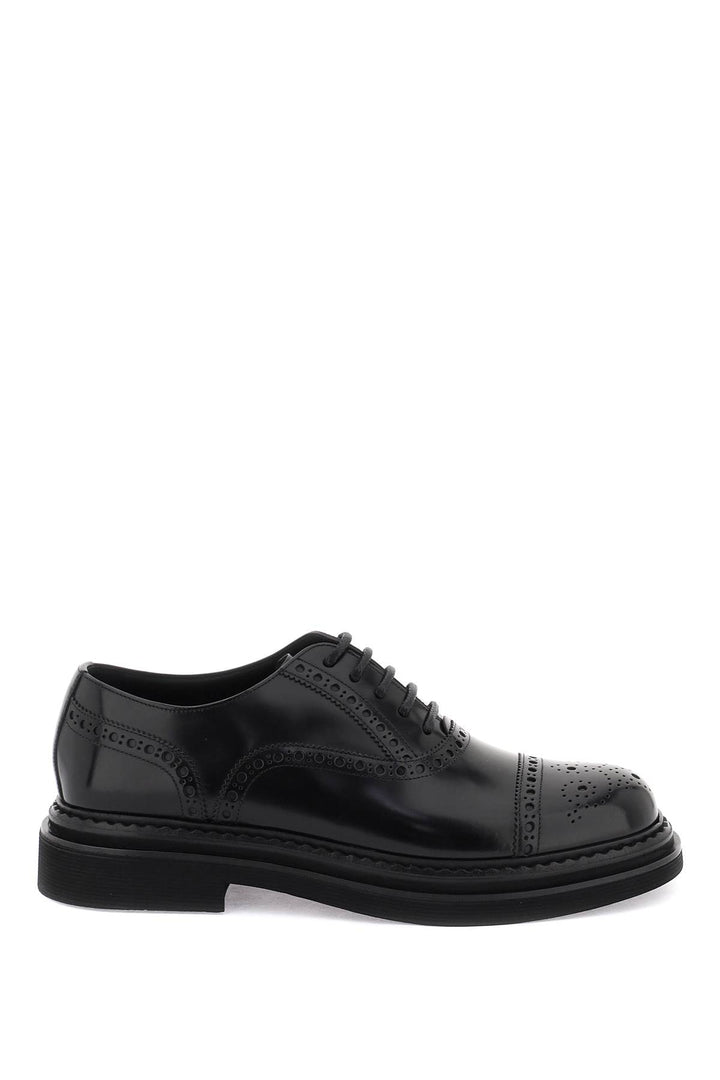 Stringate Oxford In Pelle Spazzolata