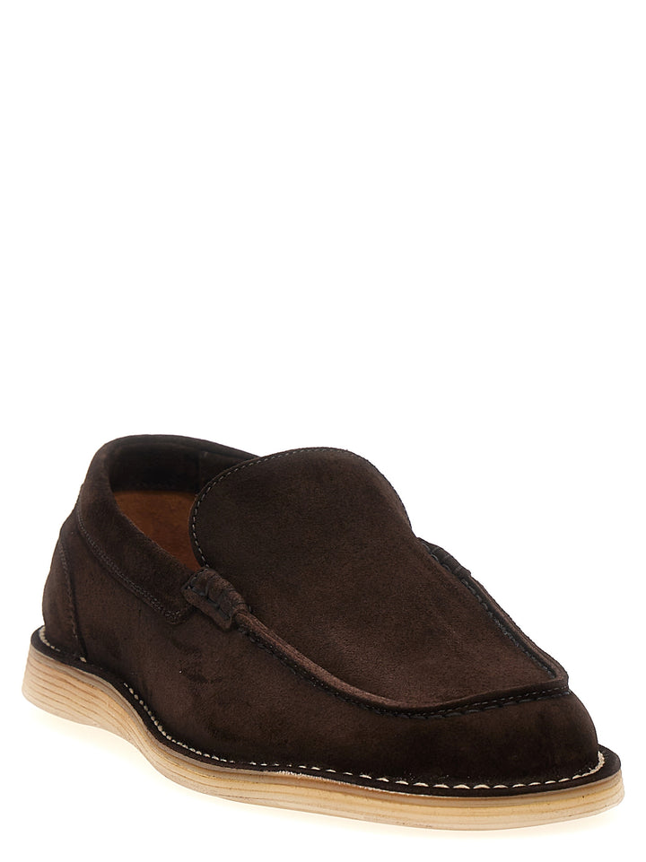 Suede Mocassini Marrone