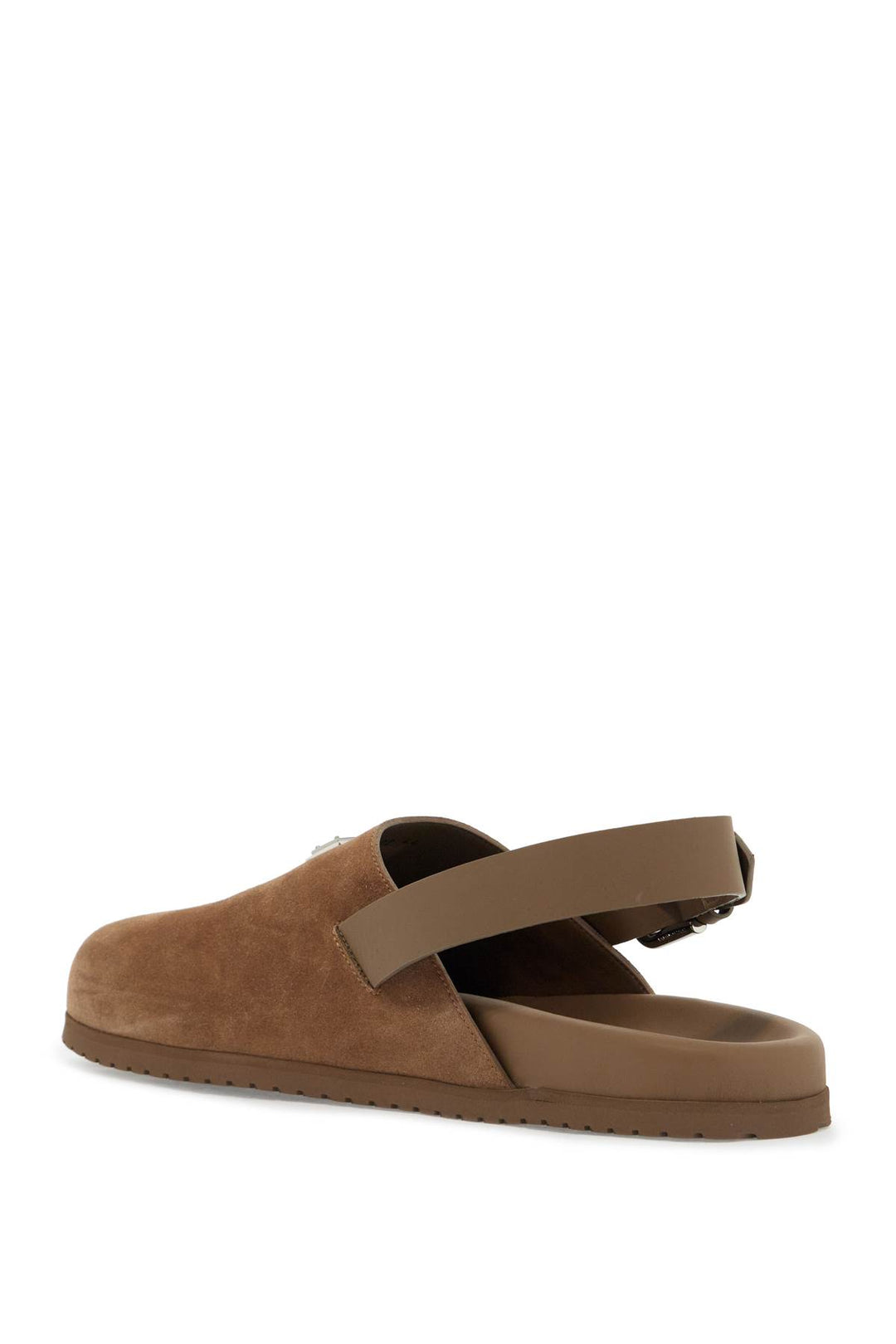 Sabot In Suede Con Placca Logo