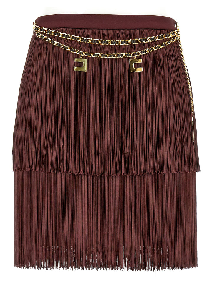 Fringed Dress Abiti Bordeaux