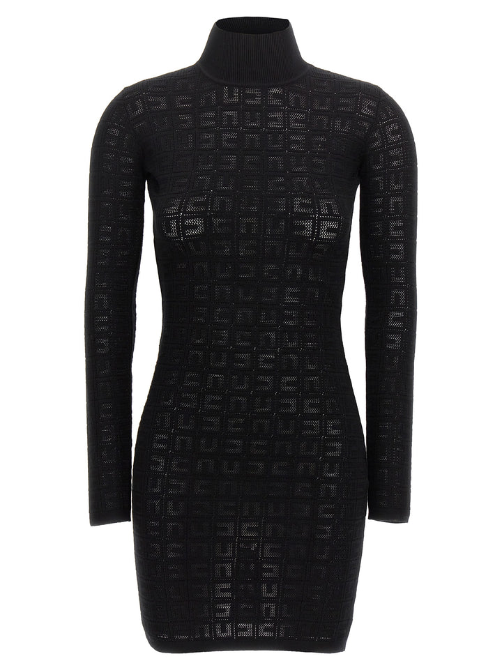 Openwork Logo Dress Abiti Nero