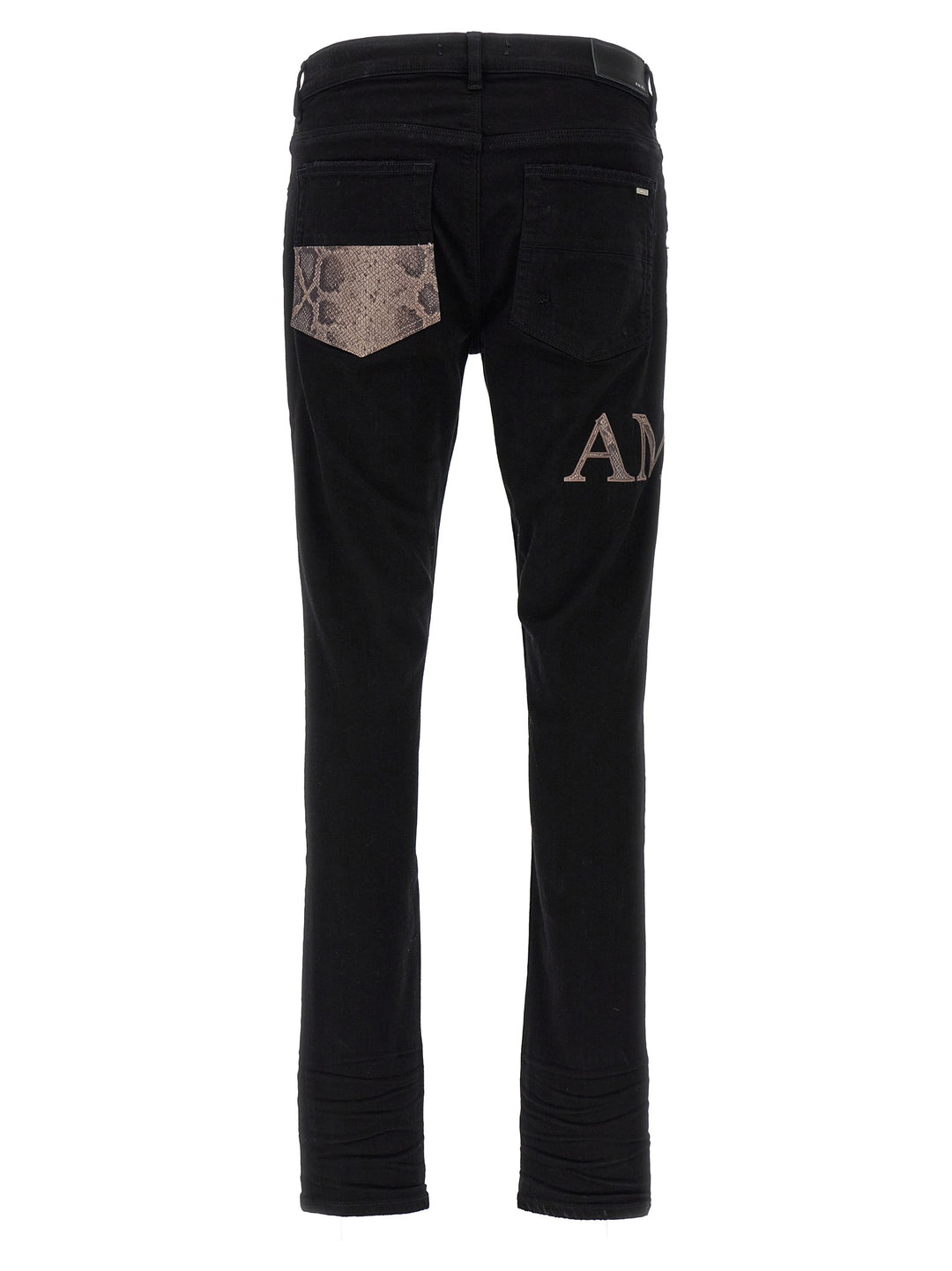 Amiri Snake Logo Jeans Nero