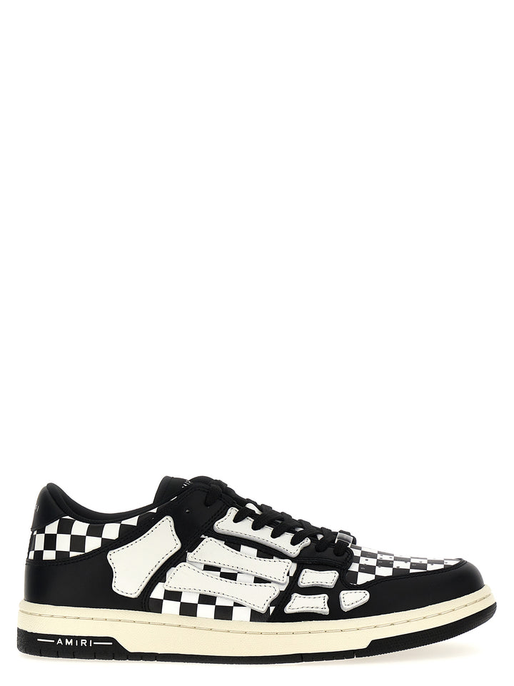 Checkered Skel Top Low Sneakers Bianco/Nero