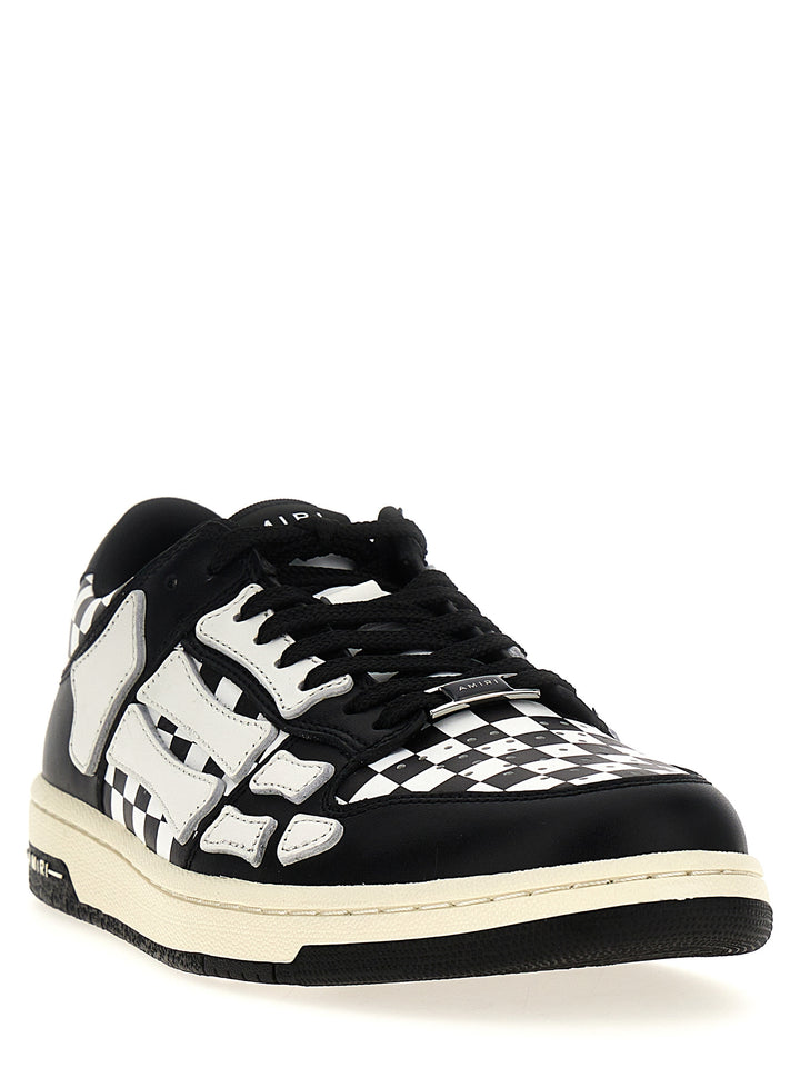 Checkered Skel Top Low Sneakers Bianco/Nero