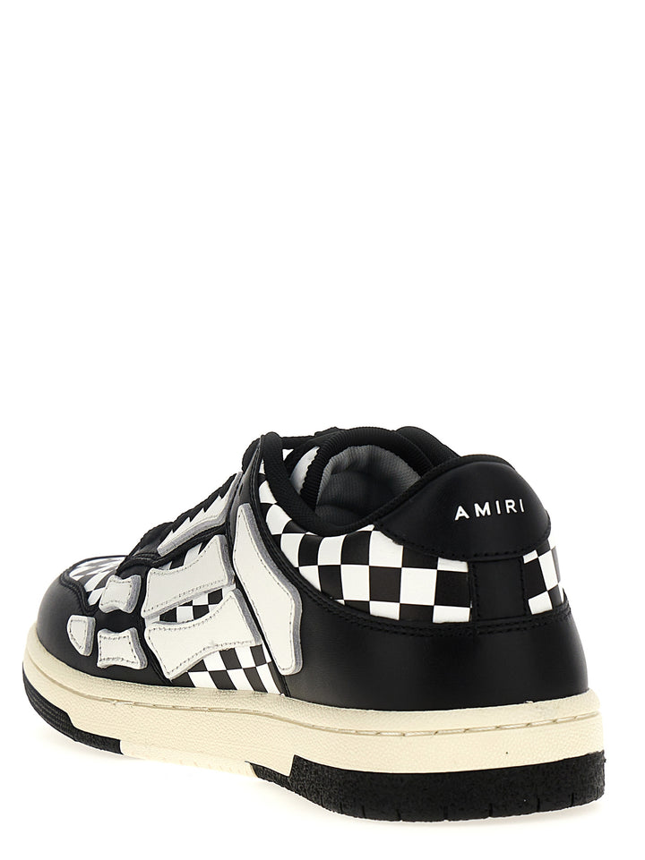 Checkered Skel Top Low Sneakers Bianco/Nero