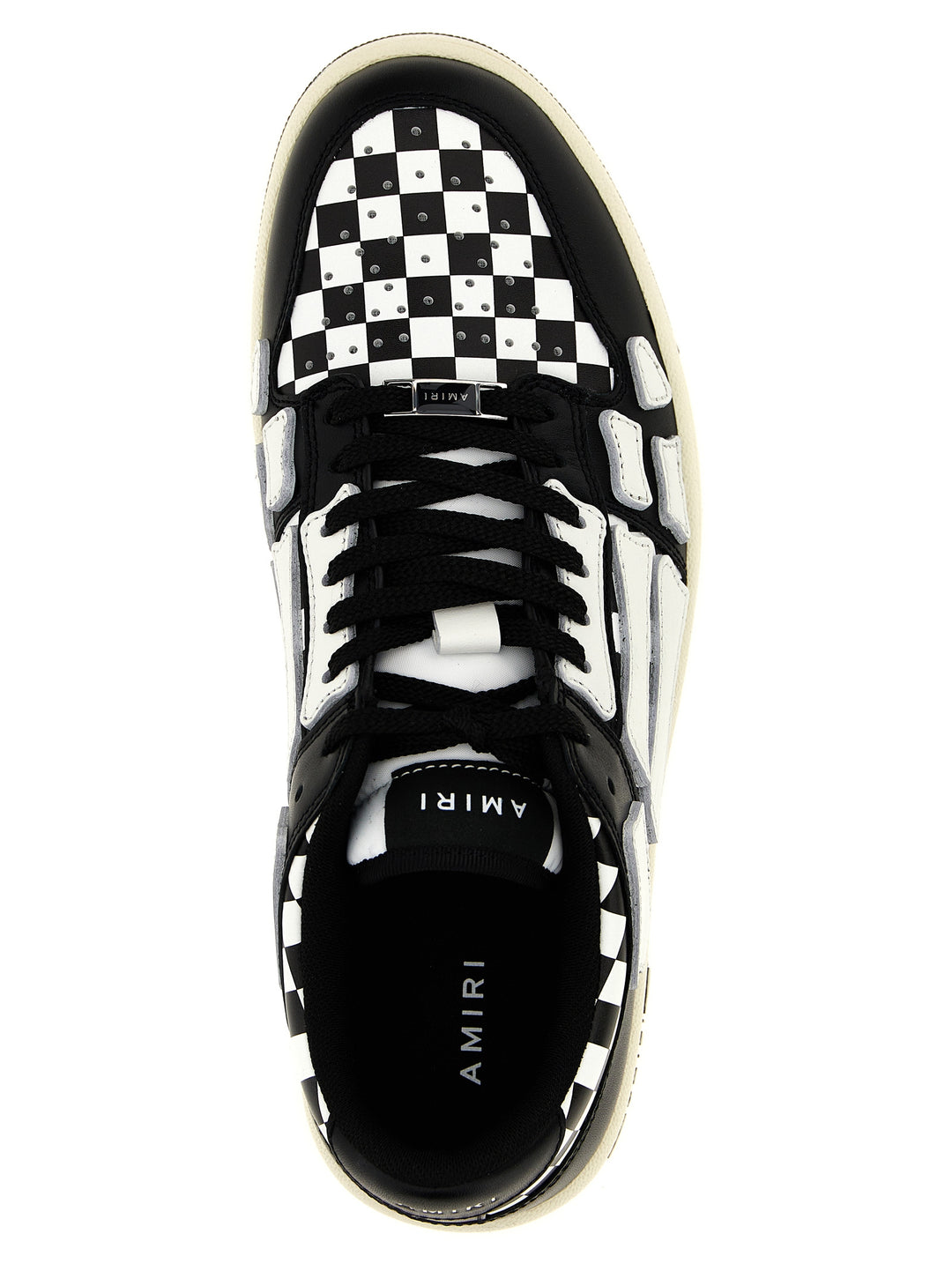 Checkered Skel Top Low Sneakers Bianco/Nero