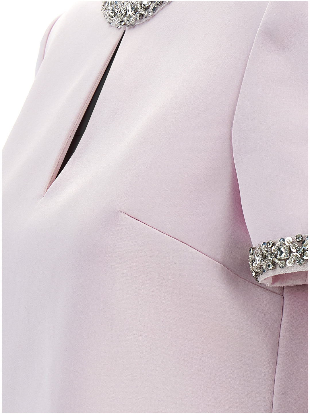 Pink Satin Embellished Top Rosa