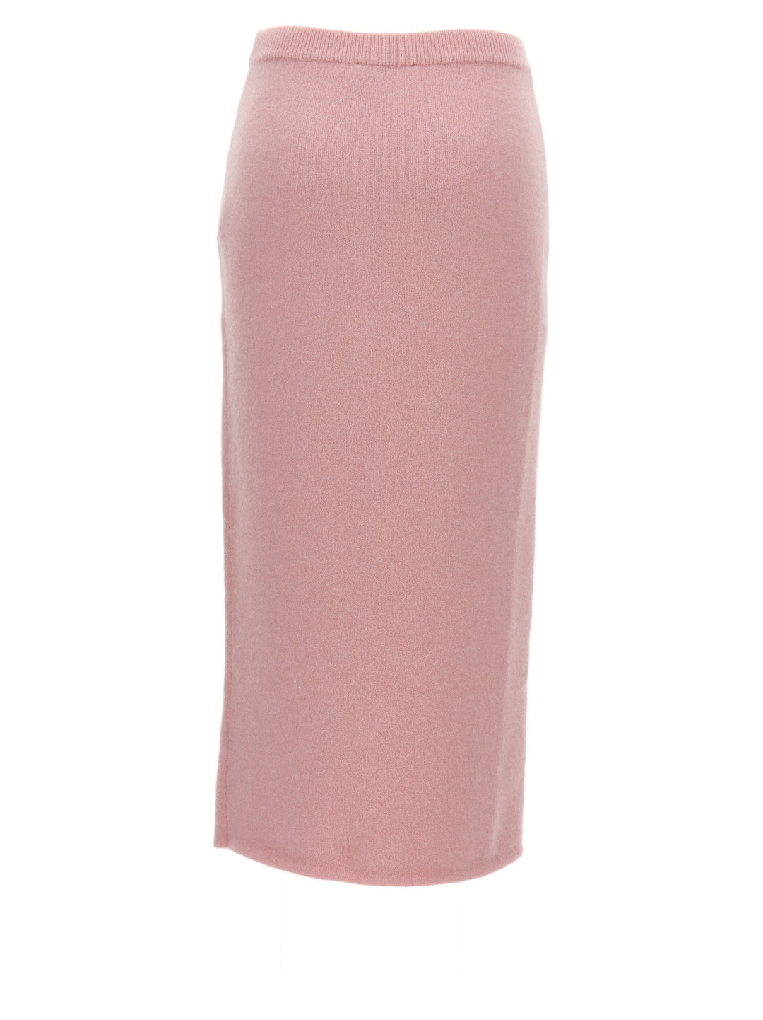 Pink Embellished Knit Midi Gonne Rosa