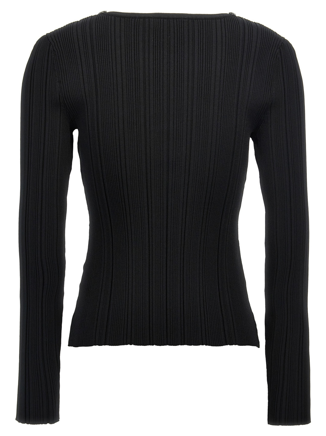 Black Embellished Knit Maglioni Nero