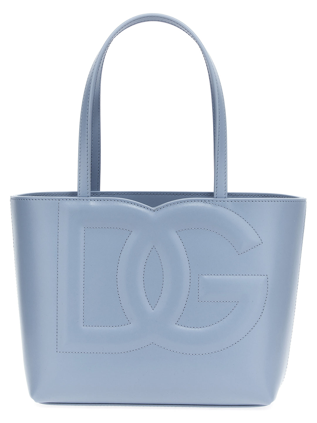 Small Logo Shopping Bag Borse A Mano Celeste