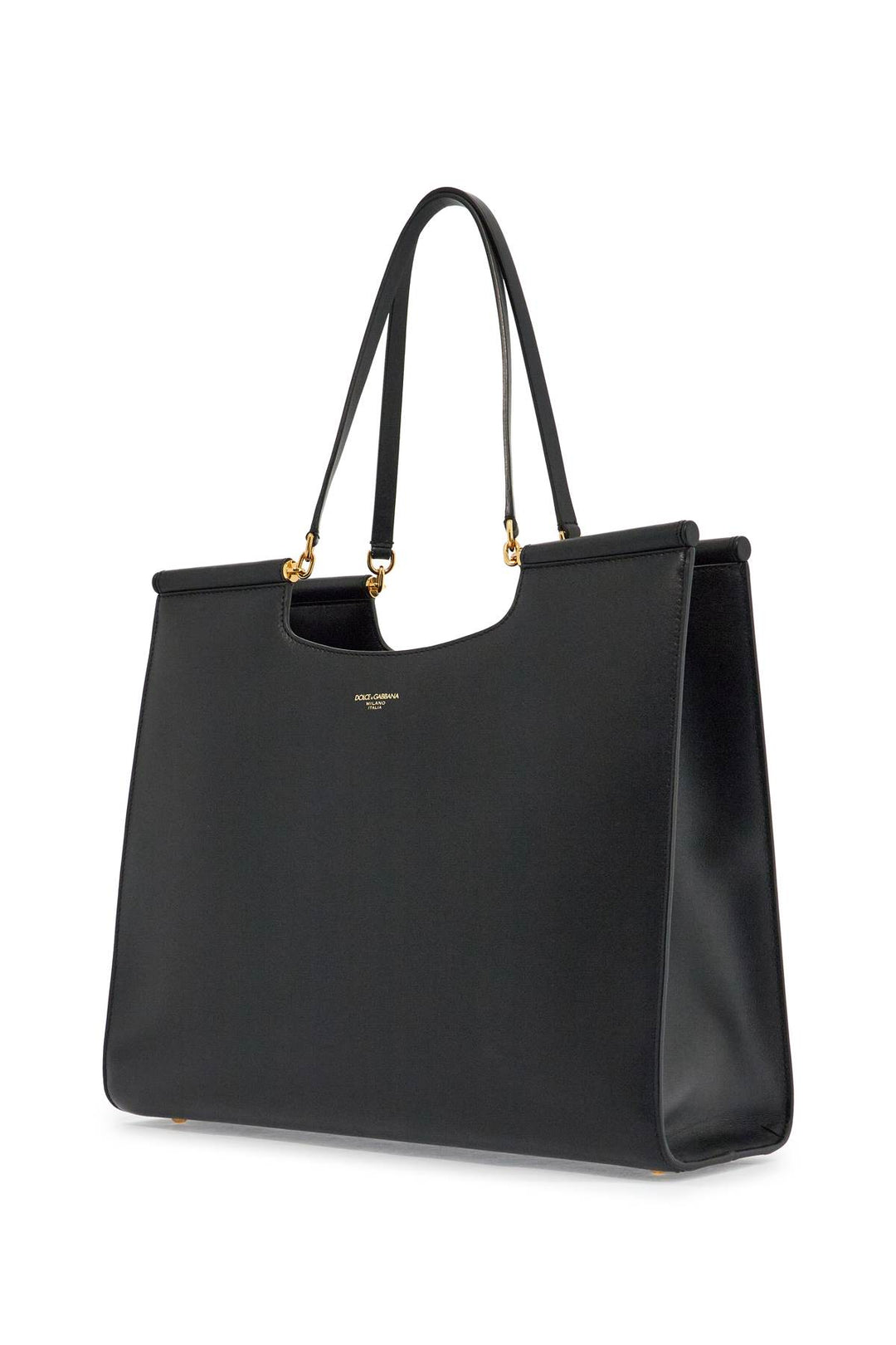 Borsa Tote Grande In Pelle Nera