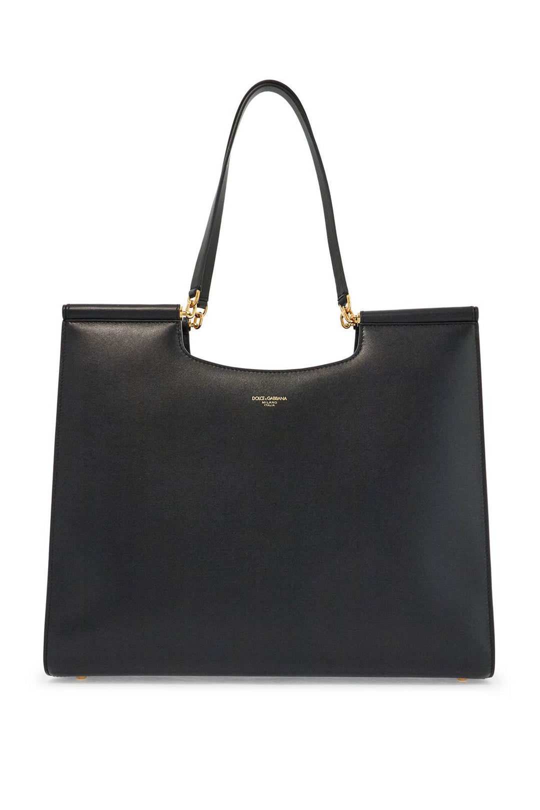 Borsa Tote Grande In Pelle Nera