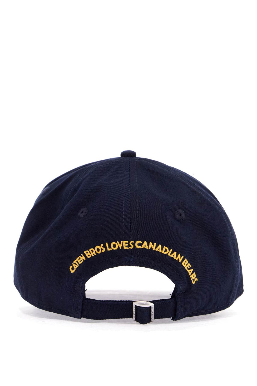 Cappello Da Baseball Con Patch Ricamato Blu Navy In Cotone Regolabile