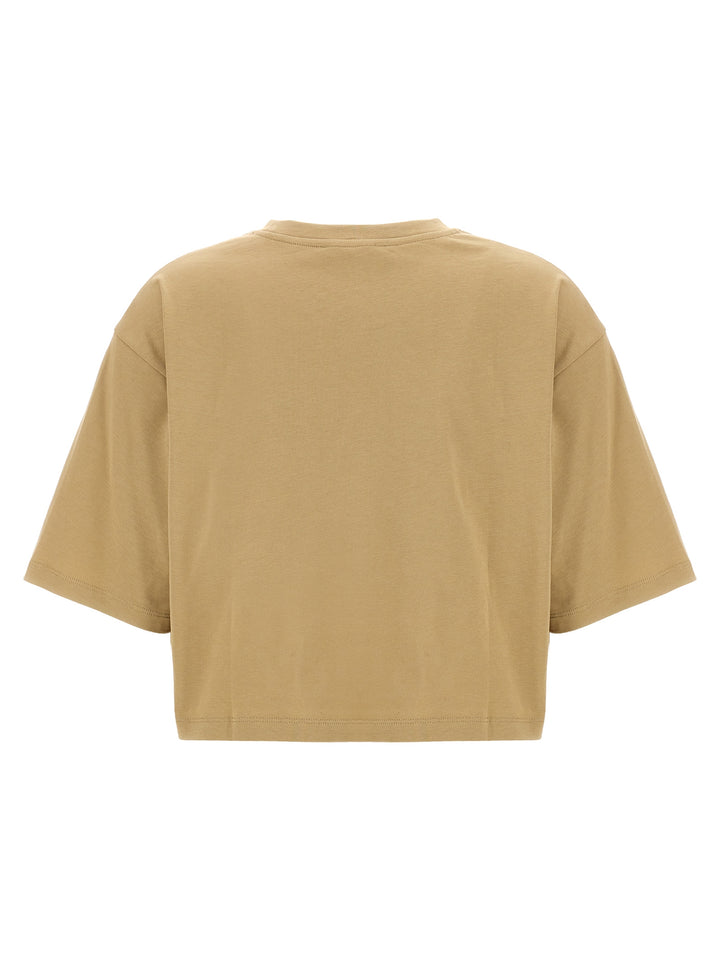 Cropped T Shirt Beige