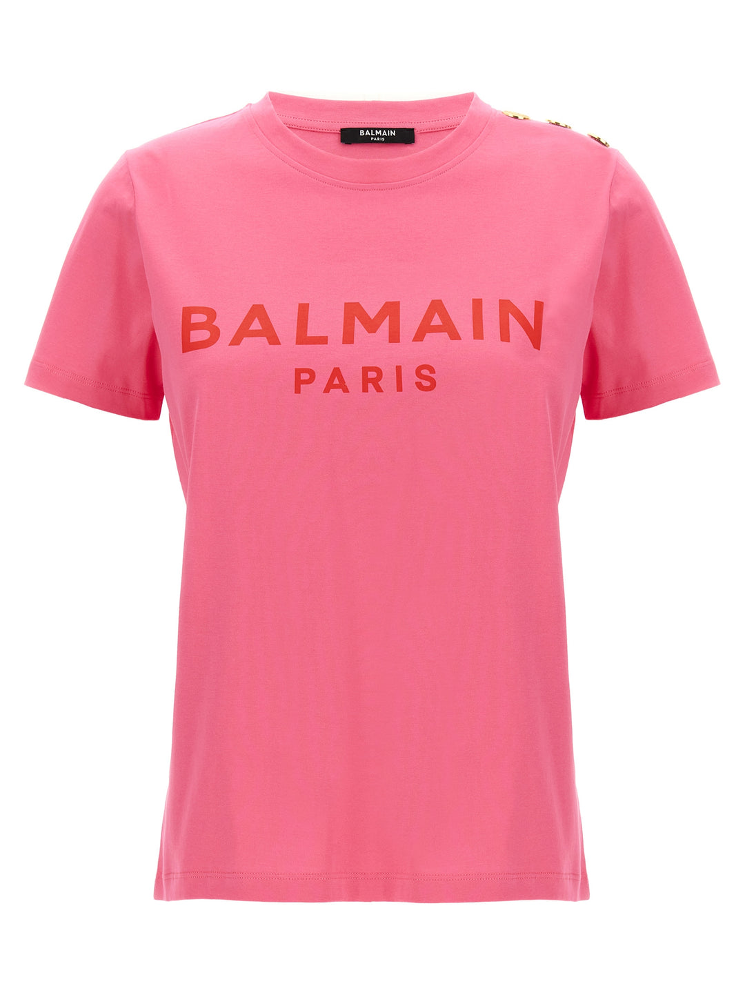 Logo Print T Shirt Fucsia