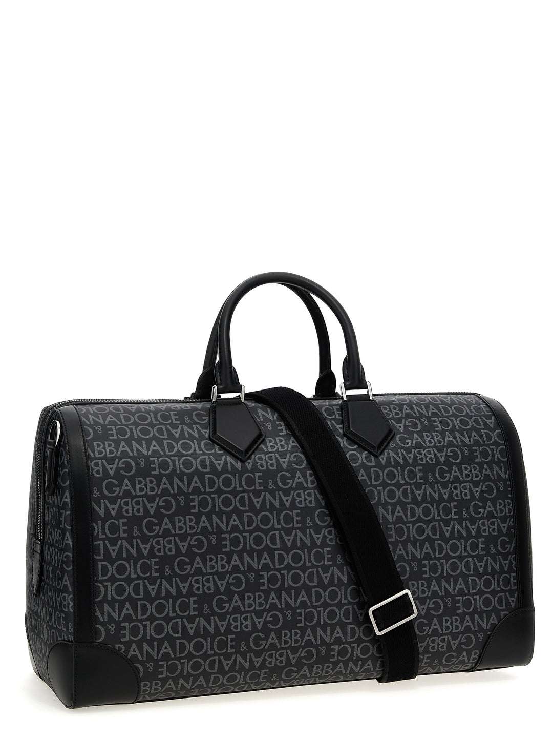 Smeared Jacquard Duffel Bag Lifestyle Nero