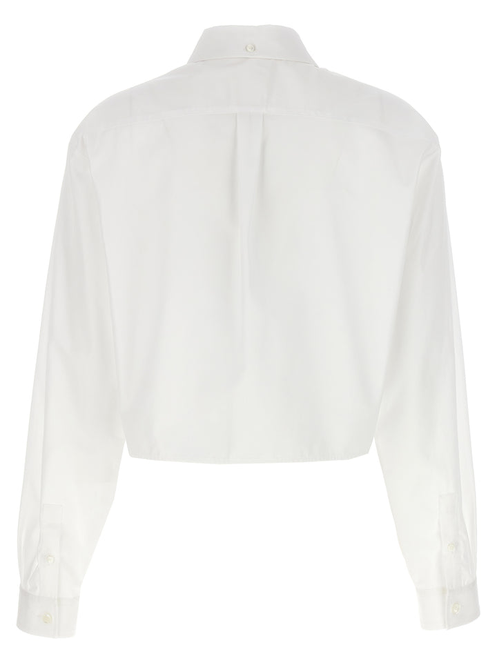 Cropped Logo Shirt Camicie Bianco