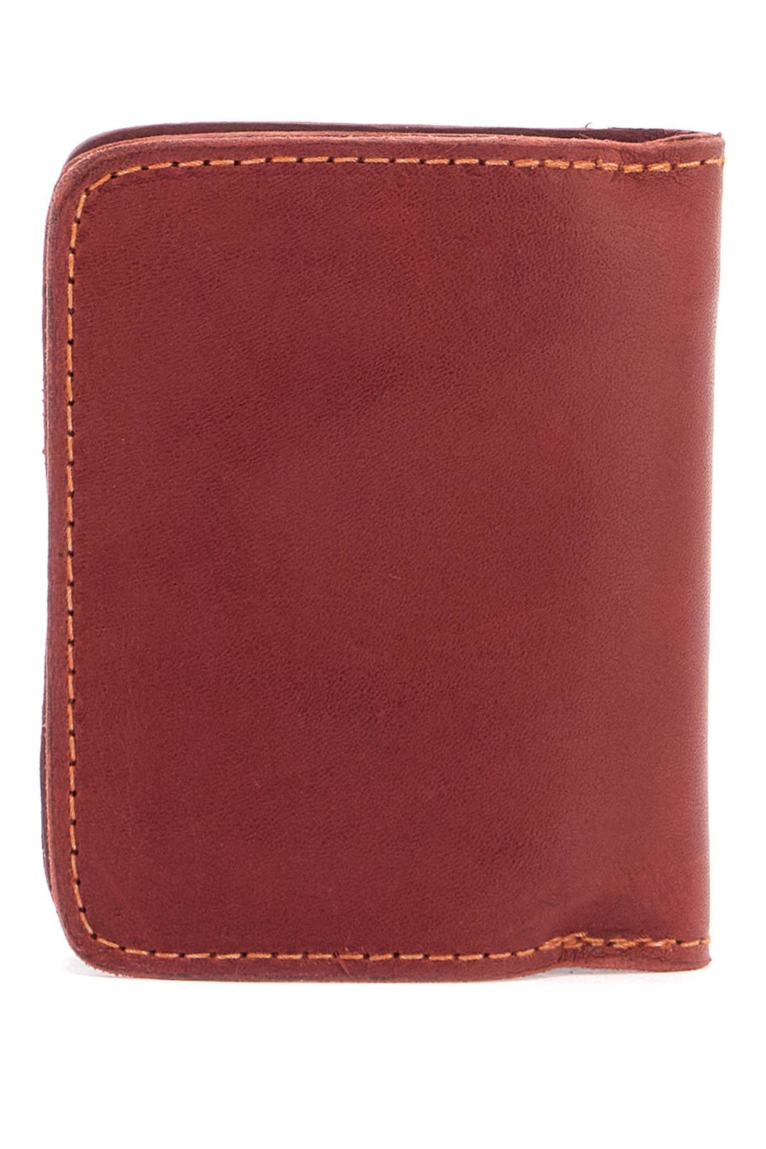 Portafoglio In Pelle Di Canguro Rosso Elegante Con Fessure Per Carte