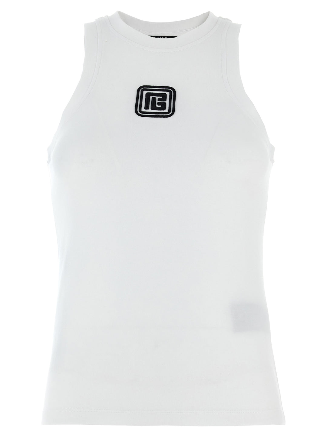 Logo Embroidery Tank Top Top Bianco/Nero