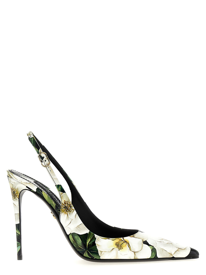 Floral Slingback Decollete Multicolor