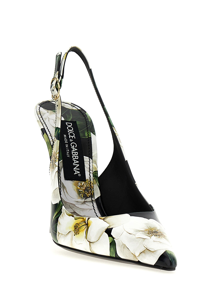 Floral Slingback Decollete Multicolor