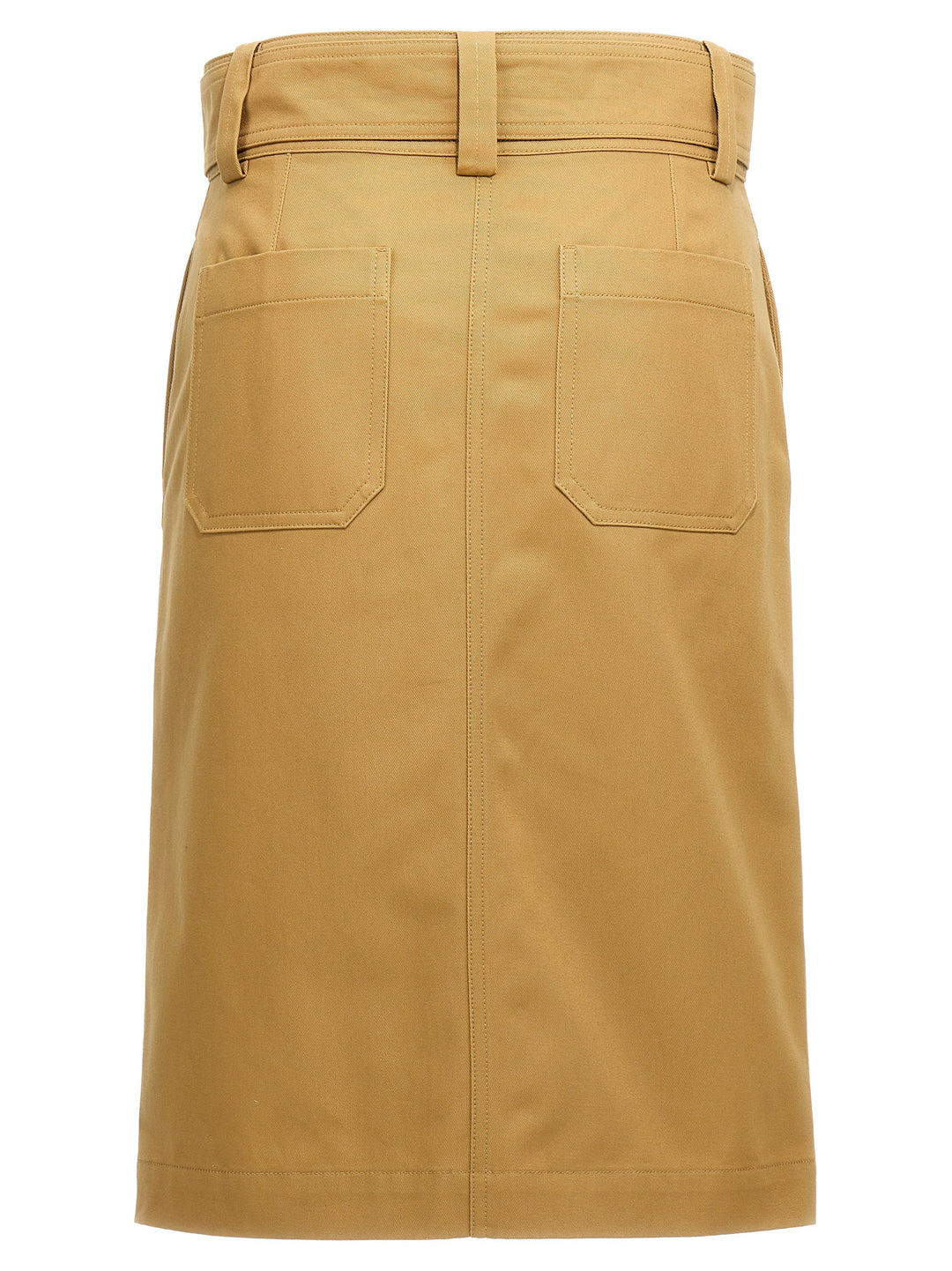 Gabardine Skirt Gonne Beige