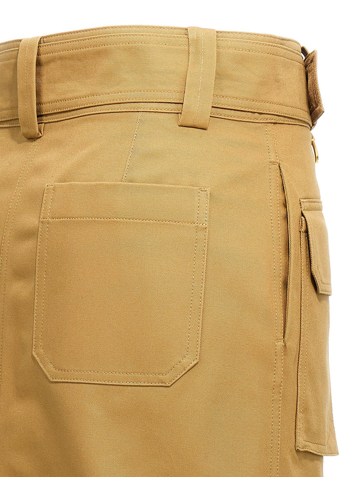 Gabardine Skirt Gonne Beige