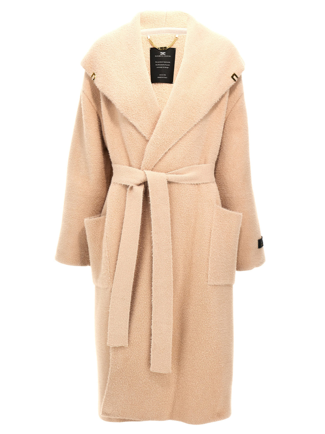 Fur-Effect Coat Trench E Impermeabili Rosa